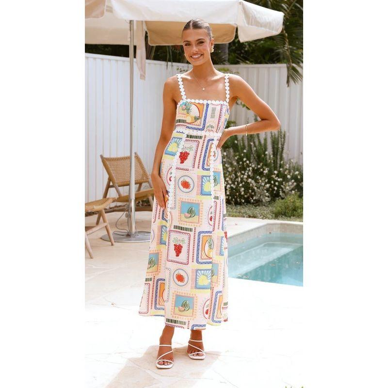 

Fashion New Arrival Lace Sling Midriff Outfit Sexy Dress Flower color S