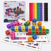 Montessori-Mathematik-Spielzeug, 10 Farben, Regenbogen-Verbindungswürfel, Schnappblöcke, Stapelspiel, pädagogisches Lernspielzeug für Kinder, DIY-3D-Puzzle
