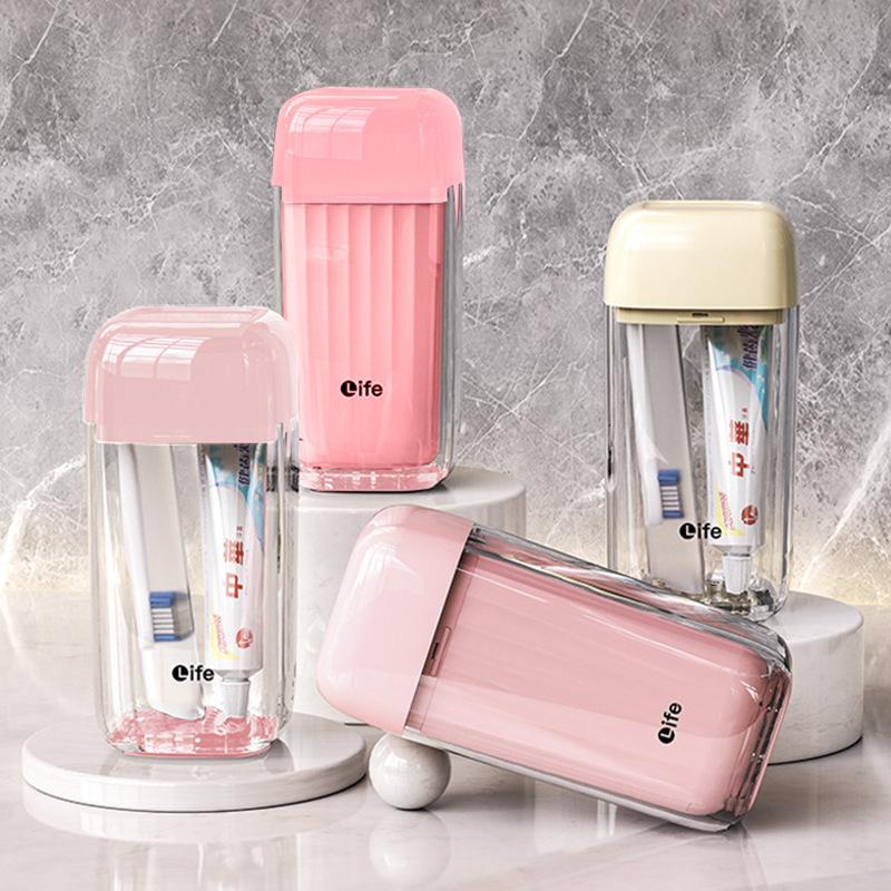 

Travel Wash Mouthwash Mugs Toothpaste Tooth Cups 3 Piece Set 3pcs set рожевий