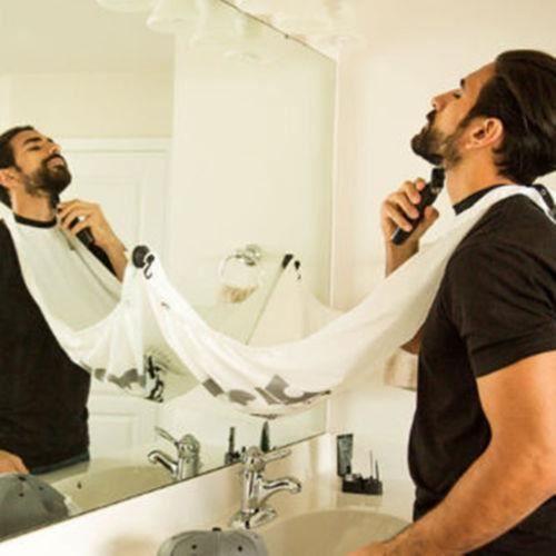 Men Apron Beard Bib with Suction Cups Shaving Beard Hair