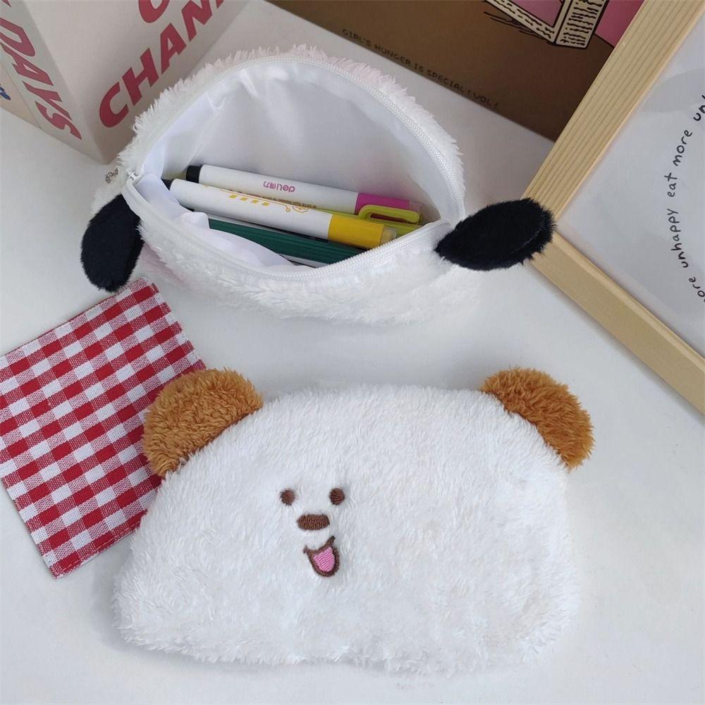Stuffed Bag Plush Pencil Case Large Capacity Studnet Pen Bag Stationery Storage Bag  Grils Gift