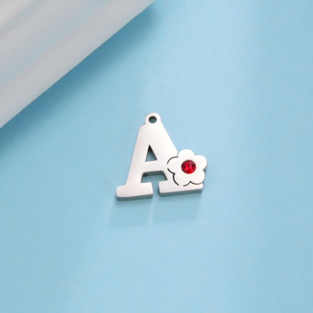 Xiaomi 5 Pcs/lot Cute Flower Alphabet Pendants Stainless Steel Jewelry 26 Capital Letter Charms for DIY Necklace Bracelet Earring 2026
