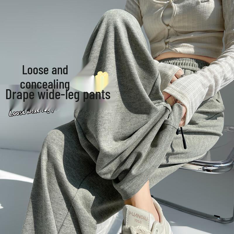 

Women s High-Waisted Wide-Leg Casual Pants L