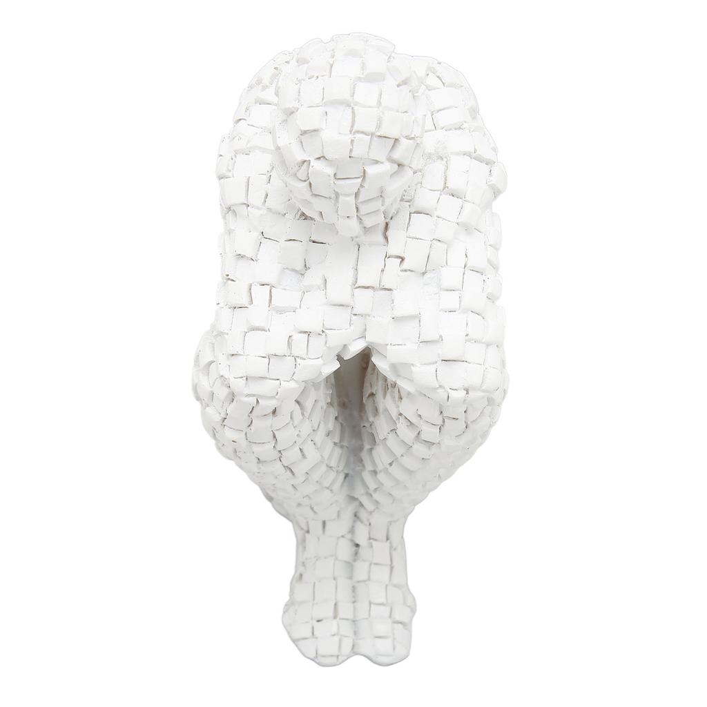 Abstract Mosaic Sculpture White Resin Eco Friendly Bookend Function Thinker Mosaic Statue for