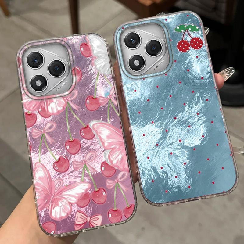 Cute Fruit Cherry Butterfly Girls Case For Honor 400 Pro X9c Magic7 Magic6 200 Lite Smart X9a X8a X8b X8c X7c X8 Fundas Cover