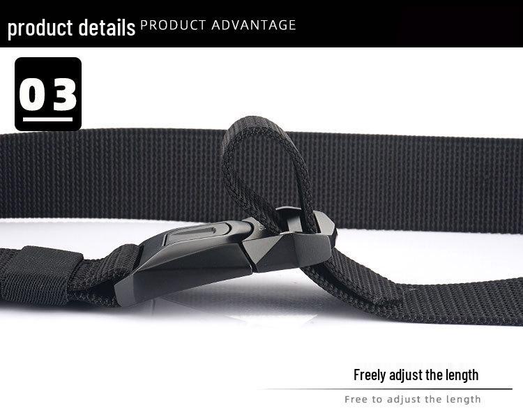 Men's 2020 Nylon Tactical Belt with Safety Buckle for Outdoor Sports & Combat