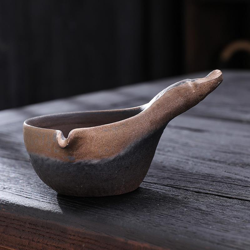 Tea Divider, Gilded Iron Glazed Tea Sea Fair Cup, Ceramic Male Cup, Wood-fired Evenly Cooked Cup, Tea Set Accessories, Gilt Fair Cup