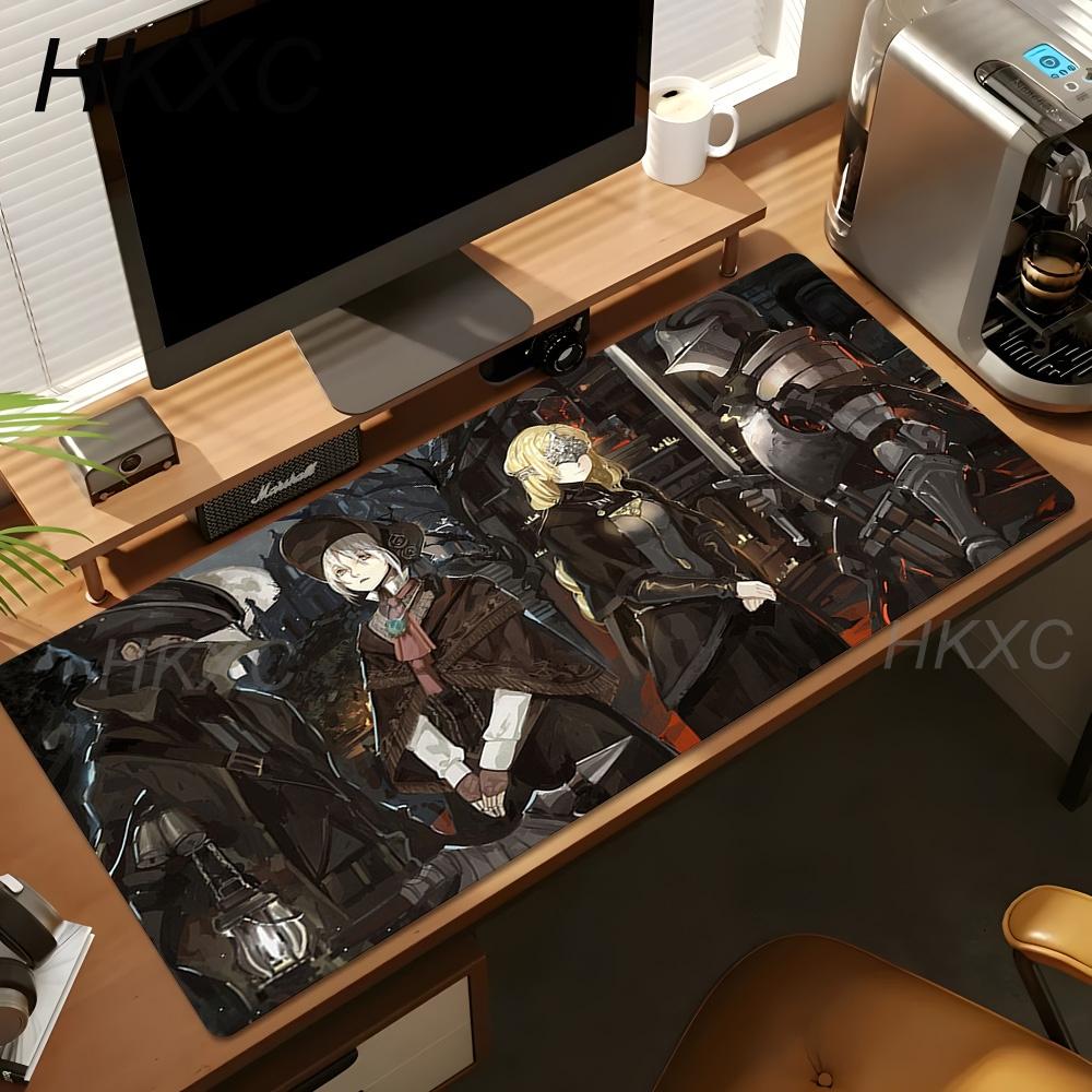 Esports Bloodborne Mouse Pad Battle Warrior Mousepad XL Desk Mat Non Slip Rubber Base Soft Fabric Game Room Desk Mouse Pad