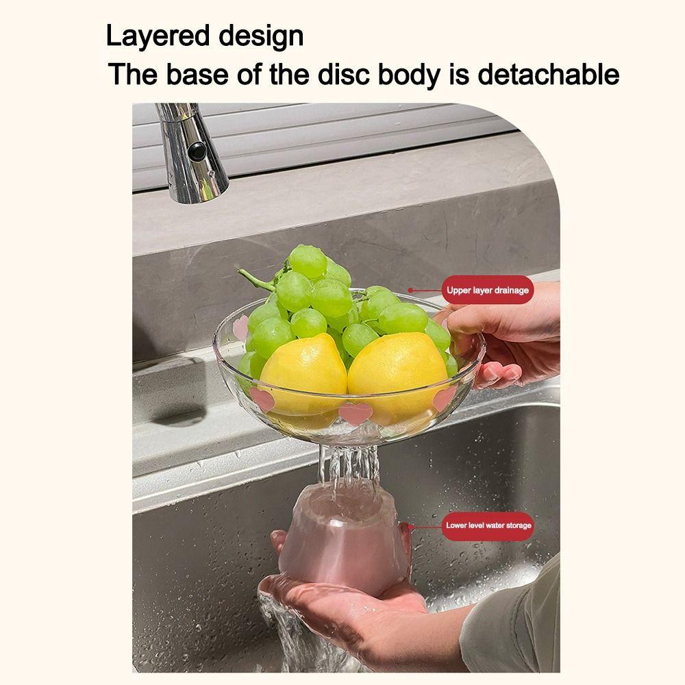 High-foot Candy Snack Tray Plastic Dried Fruit Plate New Fruit Plate  Household Desktop Storage