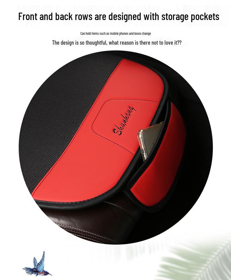 Vier Jahreszeiten Universal Auto- & Bürostuhl Sitzkissen Set – Bequeme Baumwolle & Leinen Dual-Use, Ohne Rückenlehne, 3-teilig