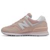 NB 574 Retro Cómodos Cuero Sintético Caña Baja Zapatillas Casuales para Correr para Mujer Zapatilla Rosa Blanco WL574OAB