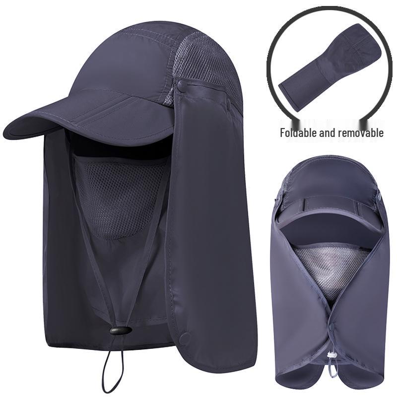 Unisex UV Protection Hat with Detachable Flap – Quick-Drying Sun Hat for Climbing and Fishing