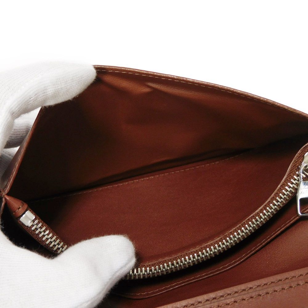 Used 12564 Portefeiulle Braza M61195 7940 New V Mark V Logo Bifold Brown Cuir Ombre Acajou Men's from Japan AUTHENTIC