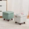 Stoff Kleiner Hocker Haushalts Niedriger Hocker Quadratischer Hocker Einfacher Wohnzimmer Sofa Beistelltisch Massivholzhocker Holzbank