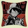 Anime One Pieces L-Luffy Pillow Covers Cartoon Sofa Decorative Home Double-Sided Printing Short Plush Cute Cushion Cover