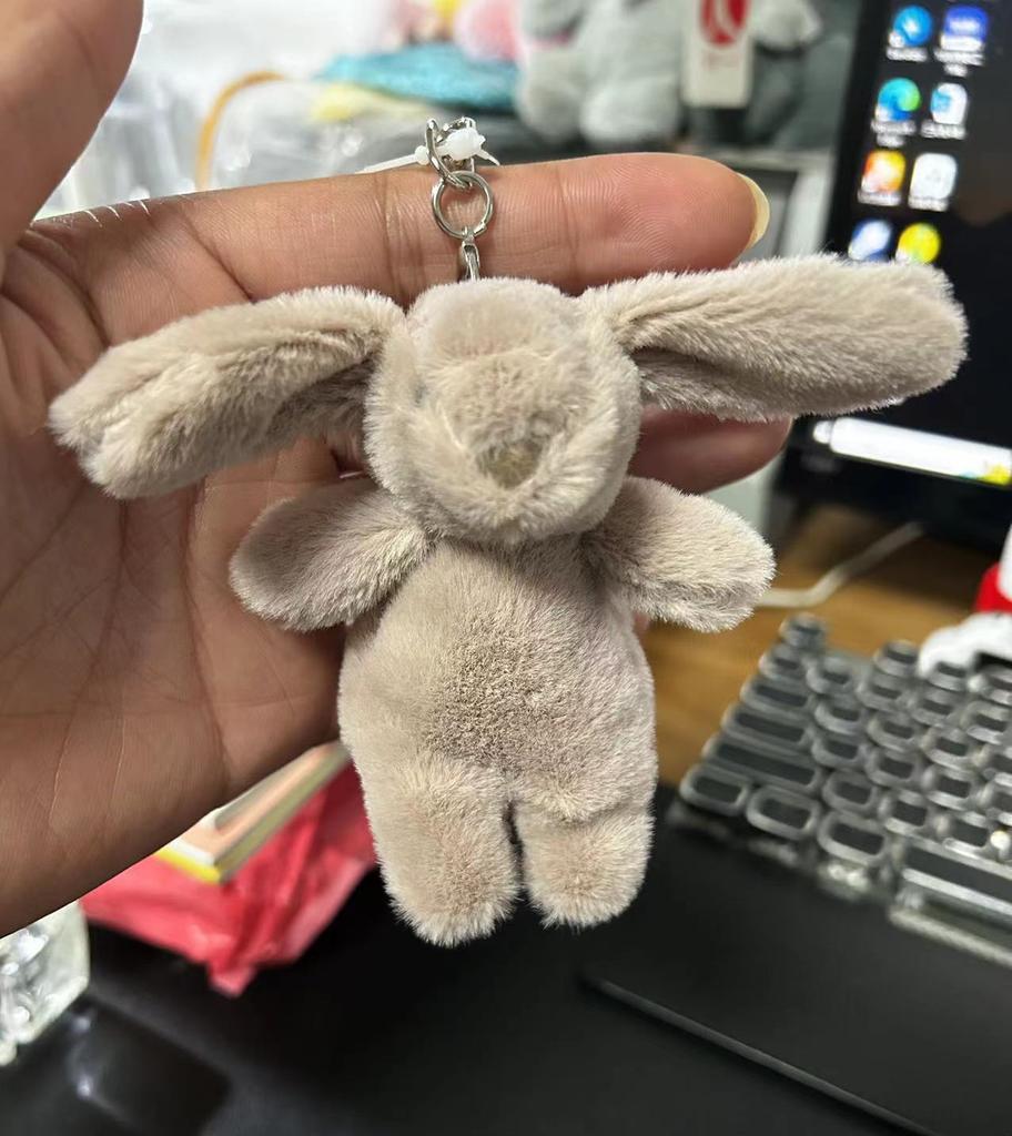 Peluche Coniglietto Cartone Animato Carino Portachiavi Pompom Amore Portafortuna Giocattolo Borsa Ragazza Portachiavi Auto Ciondolo Cellulare Gioiello Regalo