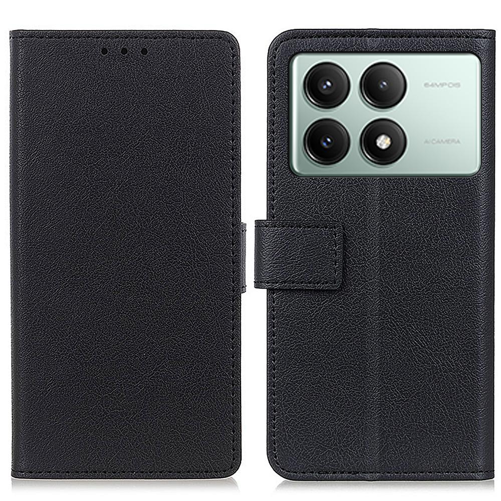 

For Xiaomi Redmi K70E 5G/Poco X6 Pro 5G Wallet Case PU Leather Shockproof Texture Phone Cover A