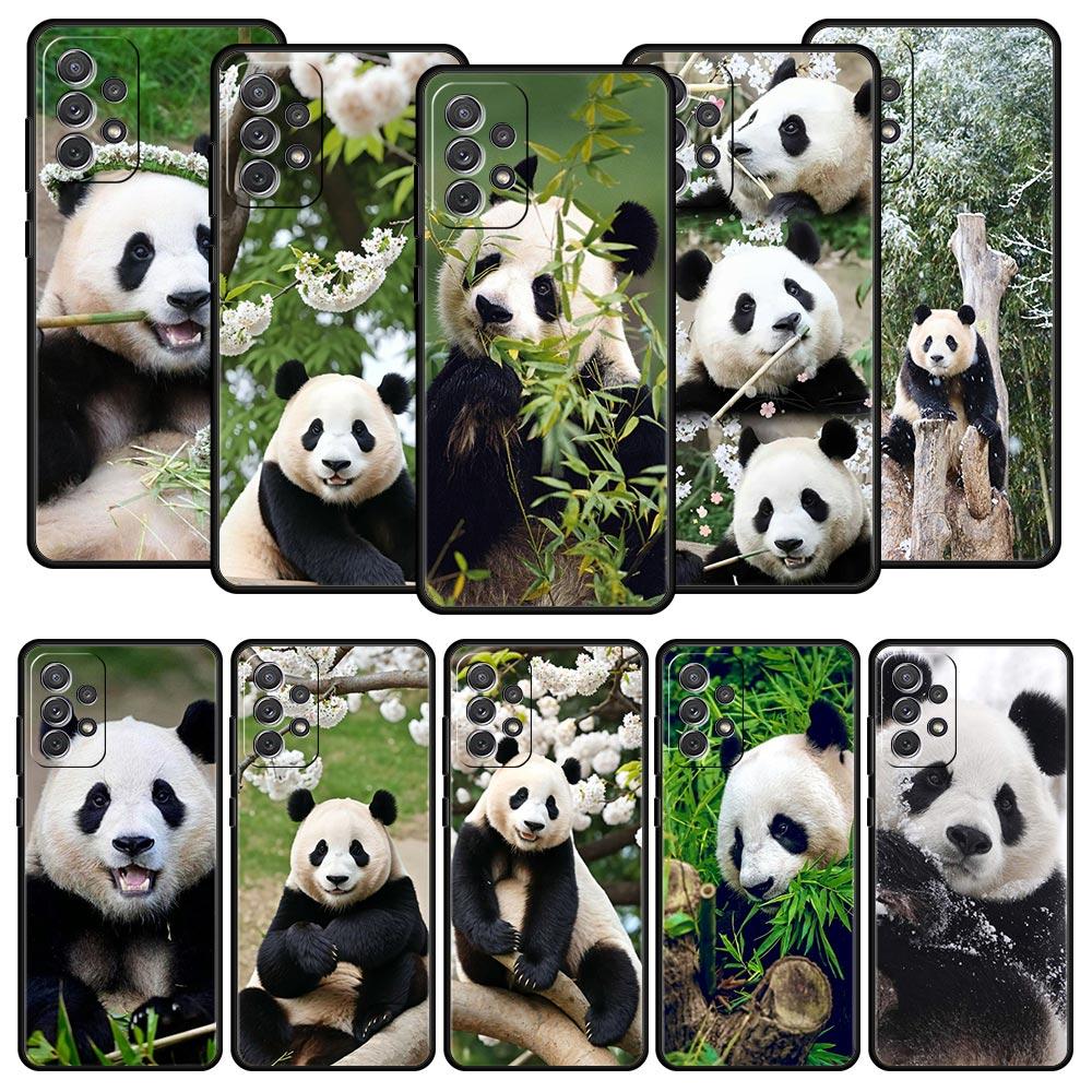 Fubao Panda Phone Case For Samsung Galaxy A55 A53 A51 A35 A33 A31 A25 A23 A21s A15 A13 A11 A41 A73 A71 A05s A03 S8 S9 Plus Cover
