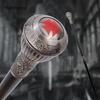 Silver Resin Round Flower Walking Cane Fashion Decorative Steel Stick Gentleman Elegant Cosplay Cane Knob Crosier 90cm