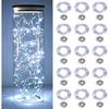 Twinkle Fairy Lights Battery Powered 3 Modes with Timer Firefly Lights 20 LED On 7.2feet Silvery Copper Wire for DIY Wedding Party Christmas