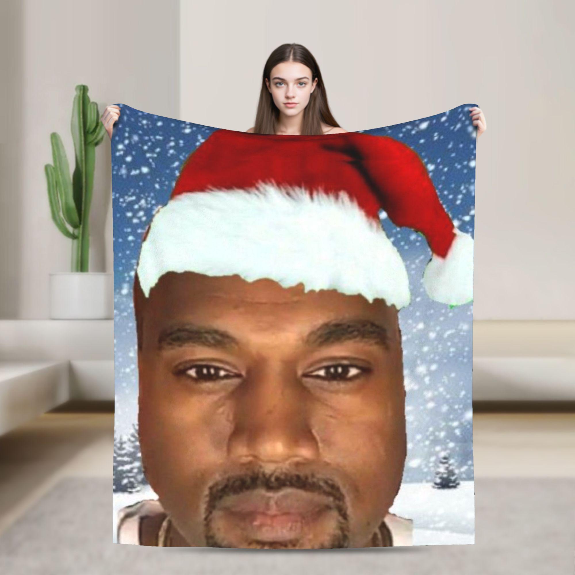 

k-kanyes w-wests funny meme Fashion Blanket Multiple Sizes Super Soft and Warm Throw Fashion Blankets for Sofa Couch and Bed 100x150cm