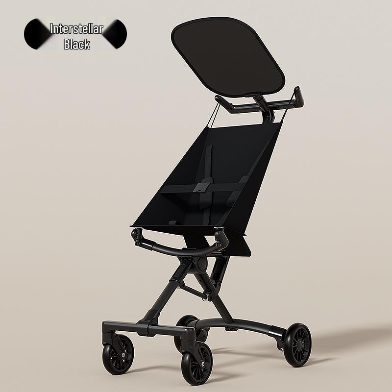 

Легкая детская коляска из алюминиевого сплава: Стильный, безопасный и портативный трехколесный велосипед для прогулок чёрный