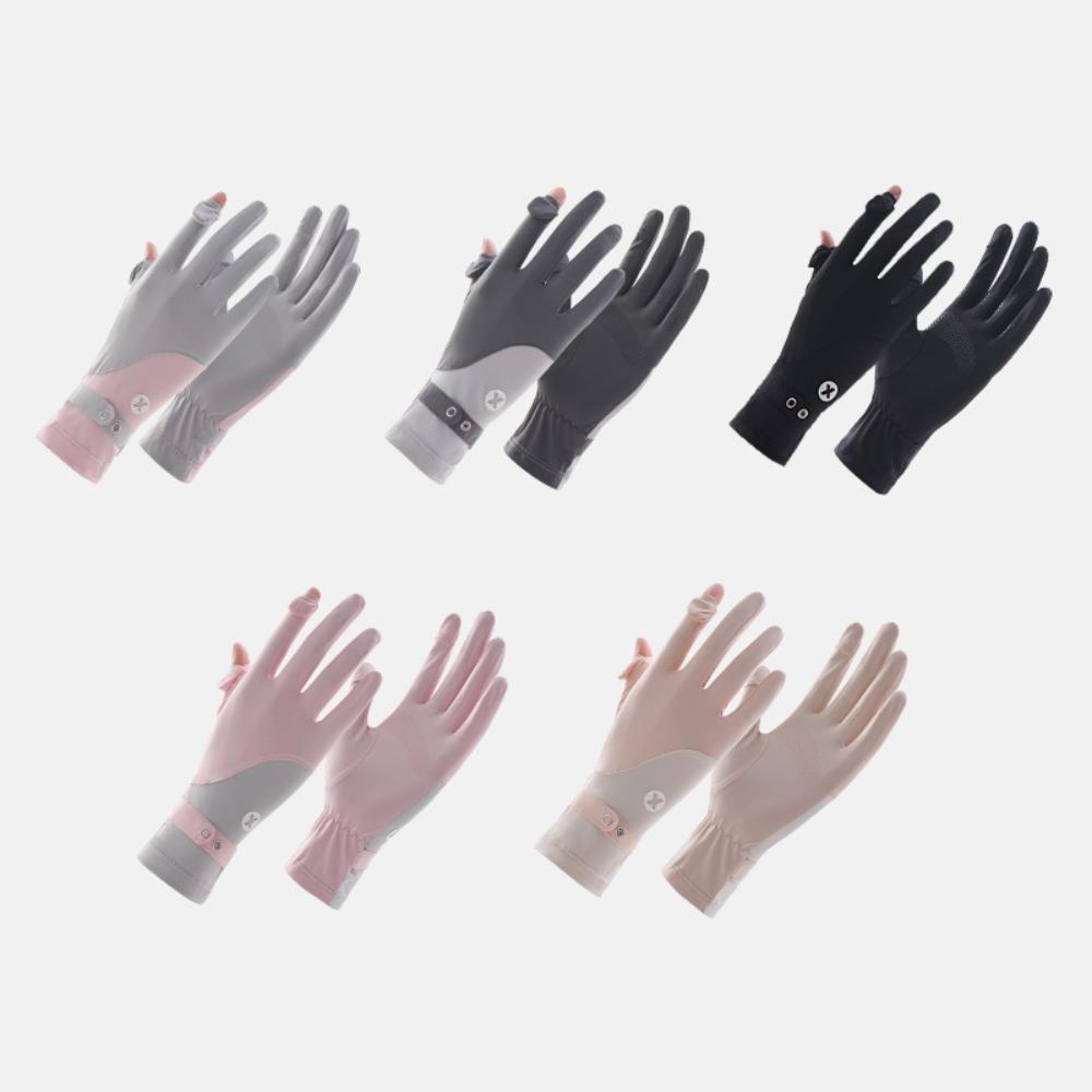 Ice Silk Sun Protection Riding Gloves Breathable Summer Driving Mittens  Summer