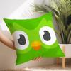 Federa Cuscino Gufo D-Duolingo D-Duo Peluche Corto Stampa Copricuscino Quadrato Cuscini Decorativi per Divano Arredamento Casa