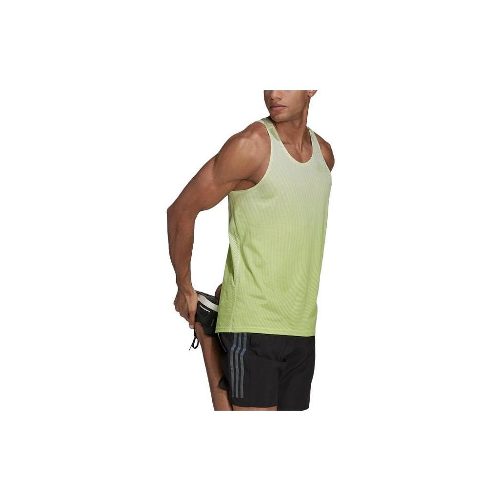 Adidas Gradient Quick-Dry Running Sports Tank Top Men Tops Acid-Green HE4647