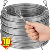 10/1M Stainless Steel Wire Rope with Aluminum Sleeves for Fishing Lifting Cable Lanterns Triangular Square Hanging Clothes Ropes