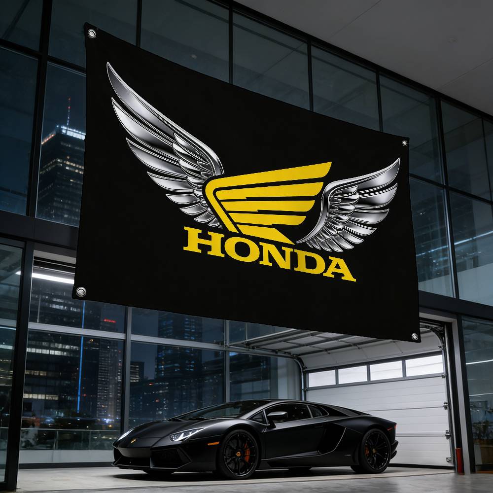 Motorcycle For HONDA Decorative Flag Waterproof Fade Resistant Polyester Indoor Outdoor Hanging Flag PH2