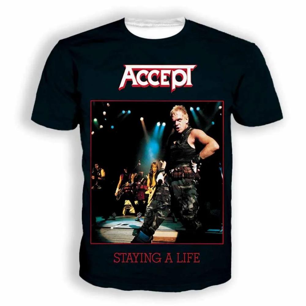 New Classic Band Accept T-shirts 3D Printed Men's Women Hip Hop Short Sleeve Round Neck T Shirt Oversized Tees Tops Man Clothing