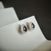 Silver Earrings with Natural Sapphire 5.764ct, Cubic Zirconia (2180326)