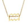 Creative Zodiac Pendant 18K Gold Stainless Steel Necklace
