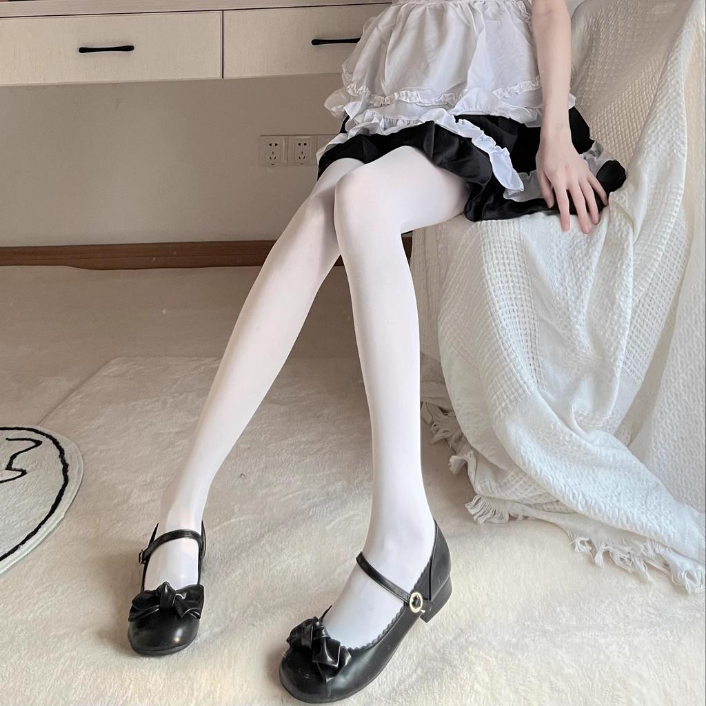 Color Autumn And Winter Stockings 80D Thermal Plastic Velvet Bottomed Pantyhose, Fattened To Increase Waist Black