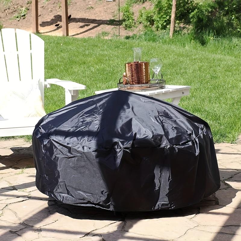 1 Fireplace Cover, Fire Pit Cover, and A Fire Pit Cover with Adjustable Drawstrings.
