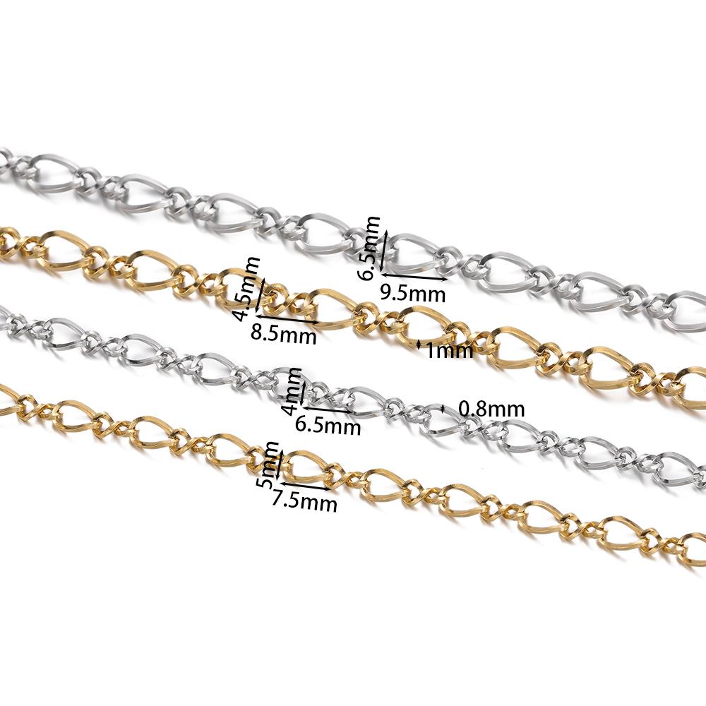 1Meter Stainless Steel Embossed Thick Cable Chain for DIY Men Jewelry Making Supplies Necklace Bracelet Chains Findings