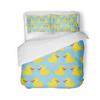 Carton Yelow Duck King Quen Soft Duvet Cover Farm Lovely Animal Beding Set Blue Buble Comfortable Quilt Cover Soft Polyester Warm Comforter Cover