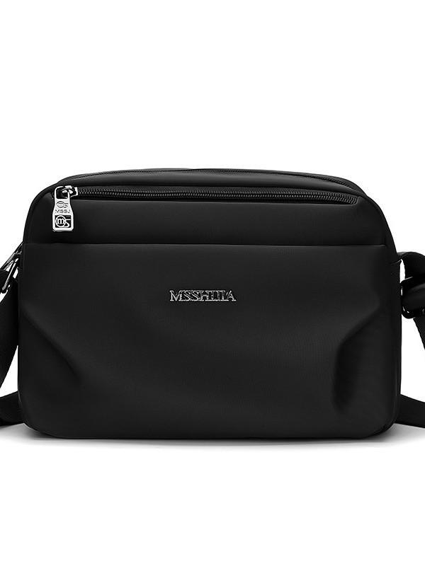 Lightweight Womens Small Square Shoulder Bag With Zipper Closure And Inner Phone Pocket