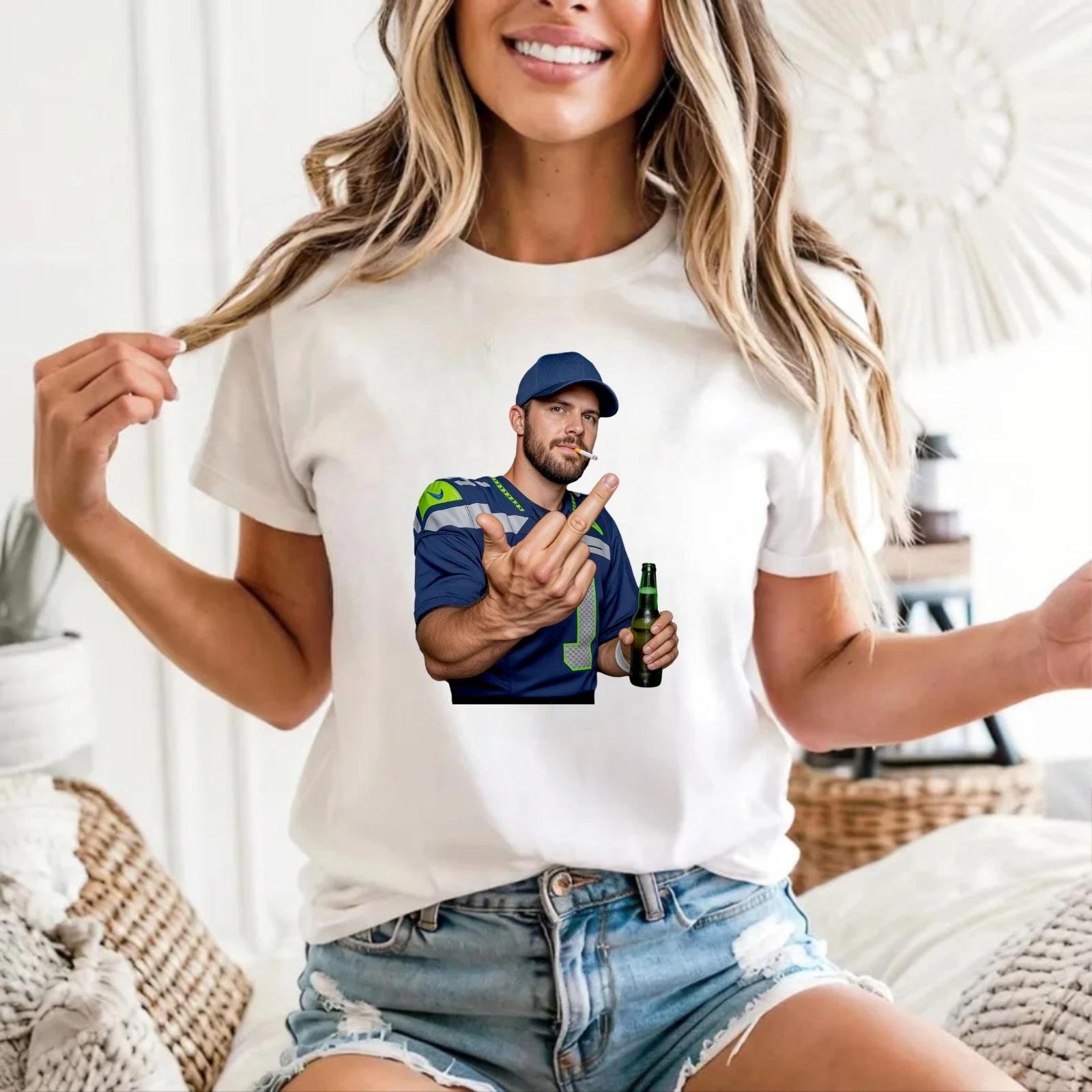 Sam Darnold Funny Football Meme Unisex 100% Cotton T-shirt Mens Tees Top. Seahawks Bowl Champs Bold Tee 3XL