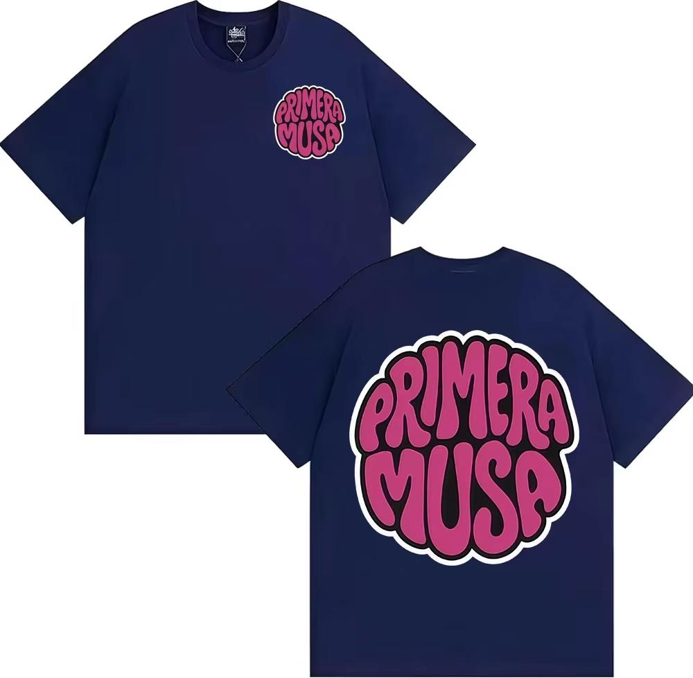 Rapper Omar Courtz pure cotton Unisexs shirt oversized Primera Musa Album graphics summer Womens Y2k Harajuku Streetwear Tshirt