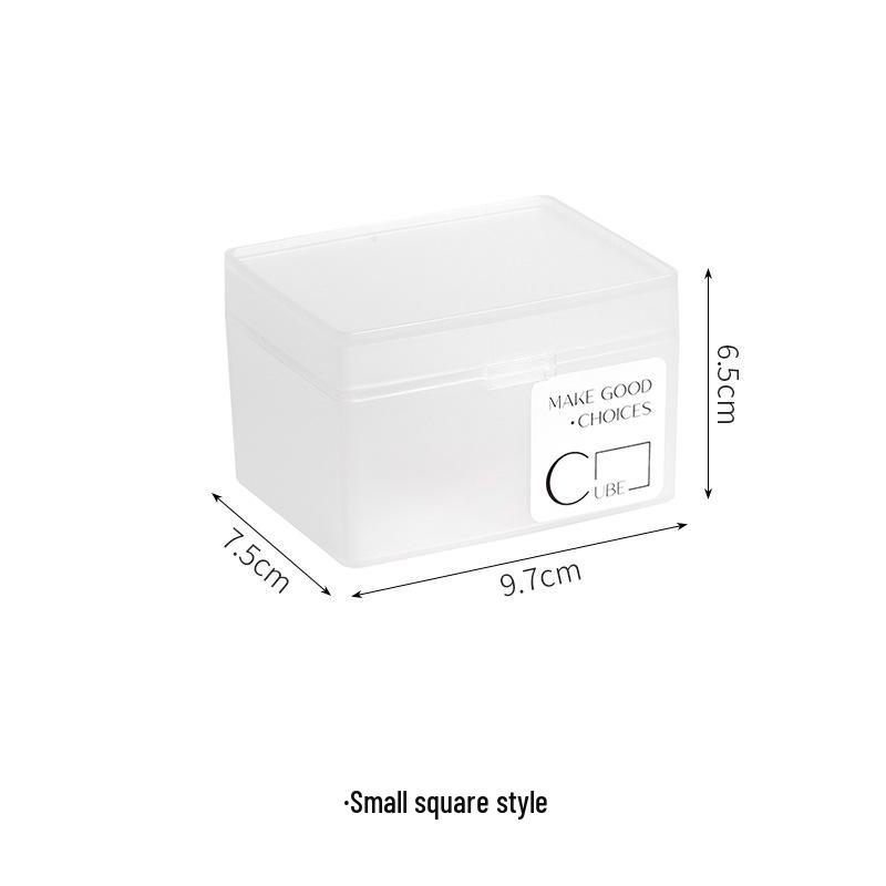 Frosted Snap-on Lid Transparent Storage Box for Needle & Thread Organization