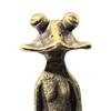 Meditation Frog Figurine Alloy Mini Zen Frog Statue Retro Miniature Frog Desktop Ornament for Home Office Drawing Room Decoration