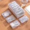 The Transparent Plastic Data Cable Storage Box Household Cable MobilePhone Charger Charging Cable Finishing Box Divided Grid Box