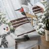 Weihnachts-Schneemann-Stechpalmenbeeren-Chiffon-Vorhänge für Wohnzimmer, Schlafzimmer, Küche, Dekoration, Fenster, Voiles, Tüllvorhang
