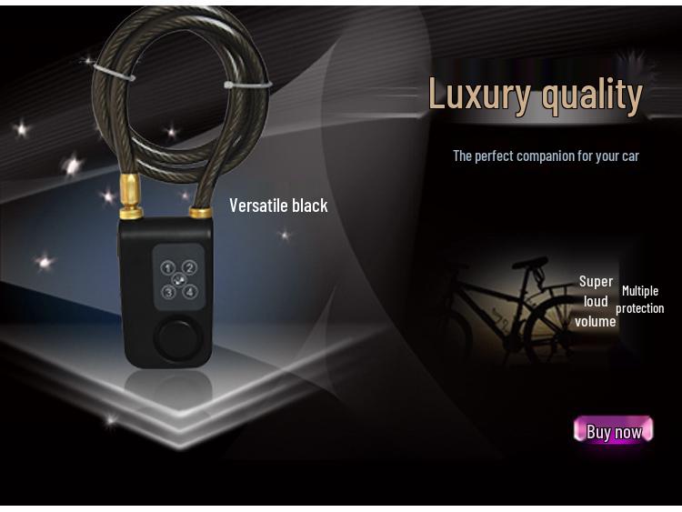 Y787 Keyless Combination Alarm Lock: Steel Wire, Anti-Disassembly, Rainproof, Anti-Theft, Electronic Lock for Bicycles and Motorcycles.