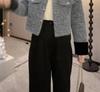 New French Petite Woolen Jacket - Autumn/Winter Collection, Stylish Lapel, Thickened Short Design