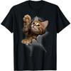 T-shirt Chat Mignon Mur Fissuré T-shirt Chats Cadeaux T-shirt
