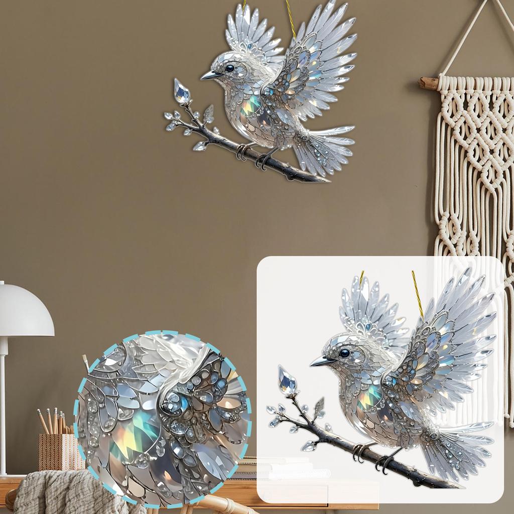2D Birdy Acrylic Living Room Garden Pendant Holiday Scene Decoration Pendant Gift