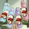 1PC Baseball Bat Glove Sport Print 750ml Color Plastic Sports Water Bottle Leakproof Flip Straw Lid Suitable for Sports Office Home Use